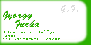 gyorgy furka business card